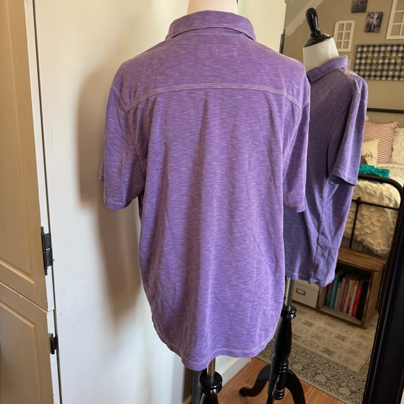 🔴 Tommy Bahama Large Purple Polo Tee - Picture 3 of 5